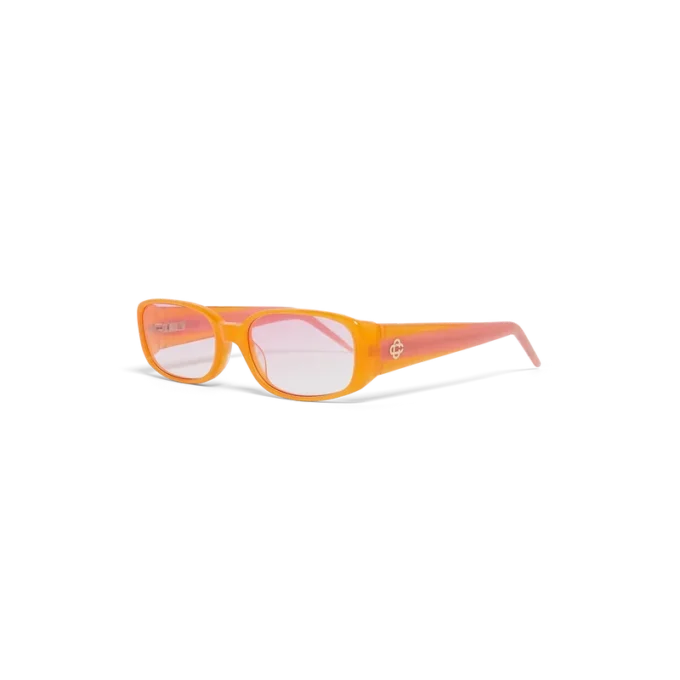 Lunettes de soleil fines roses et orange Lunettes de soleil fines roses et orange