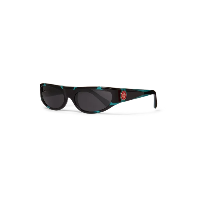 Lunettes de soleil sport noires et menthe Lunettes de soleil sport noires et menthe