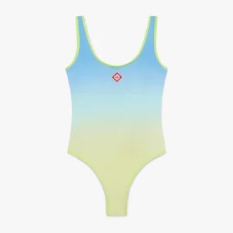 Maillot de bain dégradé bleu et jaune
