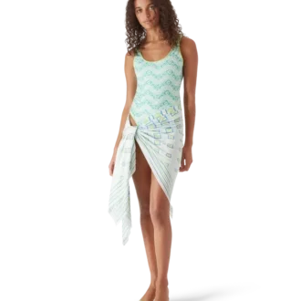 Maillot de bain à monogramme ondulé