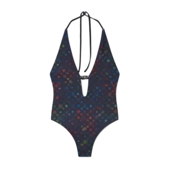 Maillot de bain plongeant Monogram
