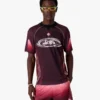Maillot de football à manches courtes dégradé aubergine