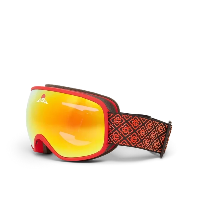 Masque de ski dégradé rouge et orange
