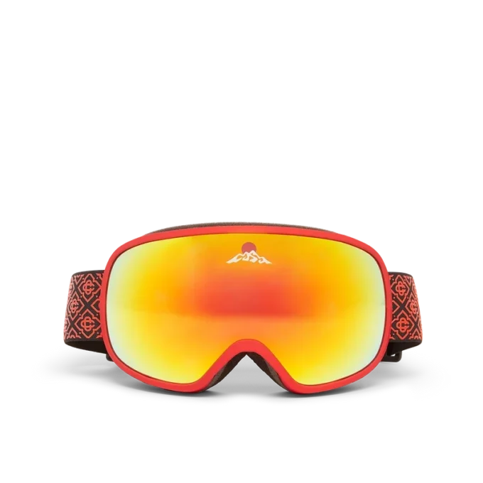 Masque de ski dégradé rouge et orange