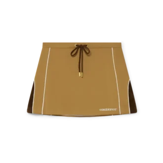 Mini-jupe à empiècements en chenille