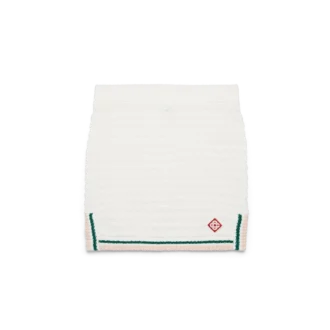 Mini-jupe en coton bouclé