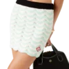 Mini-jupe en coton crocheté à motif ondulé