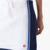 Mini-jupe en maille rayée blanche et bleue Mini-jupe en maille rayée blanche et bleue