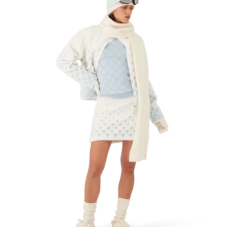 Mini-jupe en molleton avec monogramme brodé dégradé