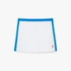 Mini-jupe en piqué blanc et bleu