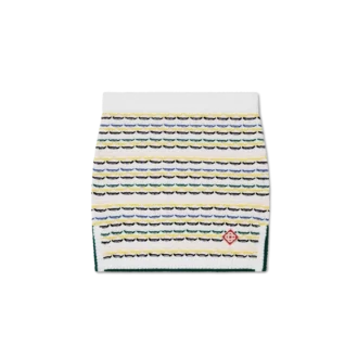 Mini-jupe en tricot de coton à mailles plissées
