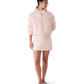 Mini-jupe matelassée en nylon