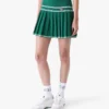 Mini-jupe plissée en maille verte Mini-jupe plissée en maille verte