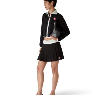 Mini-jupe plissée en scuba