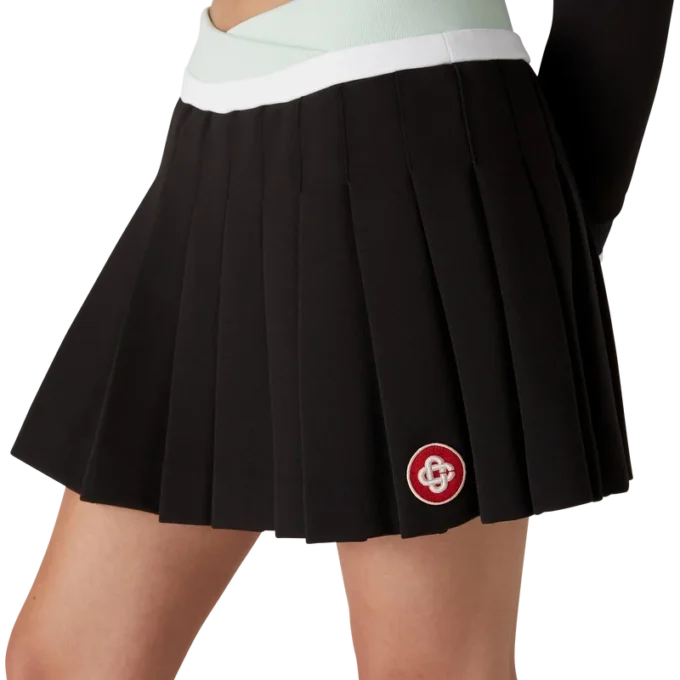 Mini-jupe plissée en scuba