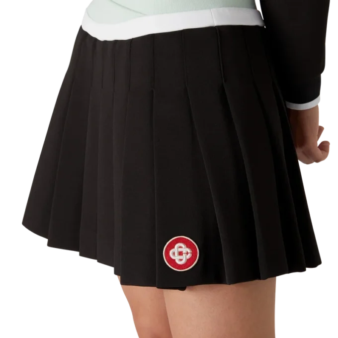 Mini-jupe plissée en scuba