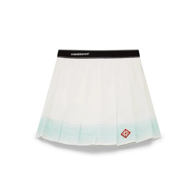 Mini-jupe plissée à rayures