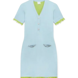 Mini-robe en laine mérinos double face