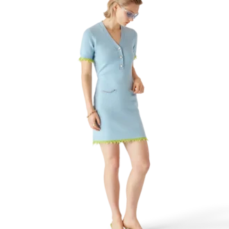 Mini-robe en laine mérinos double face