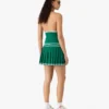 Mini-robe verte plissée à dos nu Mini-robe verte plissée à dos nu