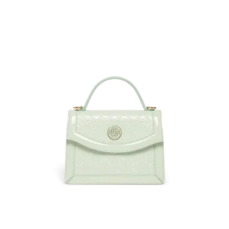 Mini sac Jeanne avec monogramme Mint en relief