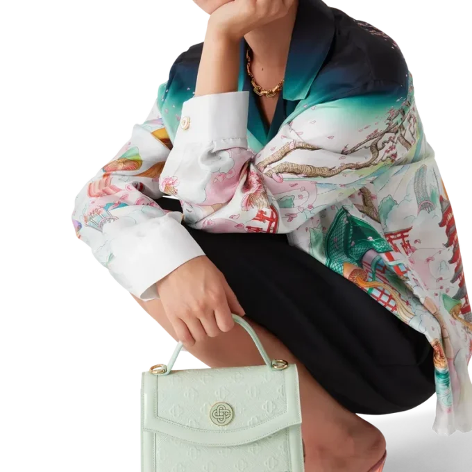 Mini sac Jeanne avec monogramme Mint en relief Mini sac Jeanne avec monogramme Mint en relief