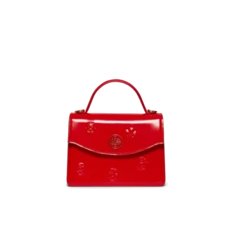 Mini sac Jeanne à emblèmes rouges