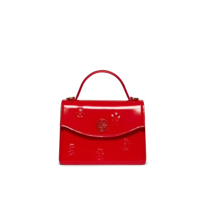 Mini sac Jeanne à emblèmes rouges Mini sac Jeanne à emblèmes rouges