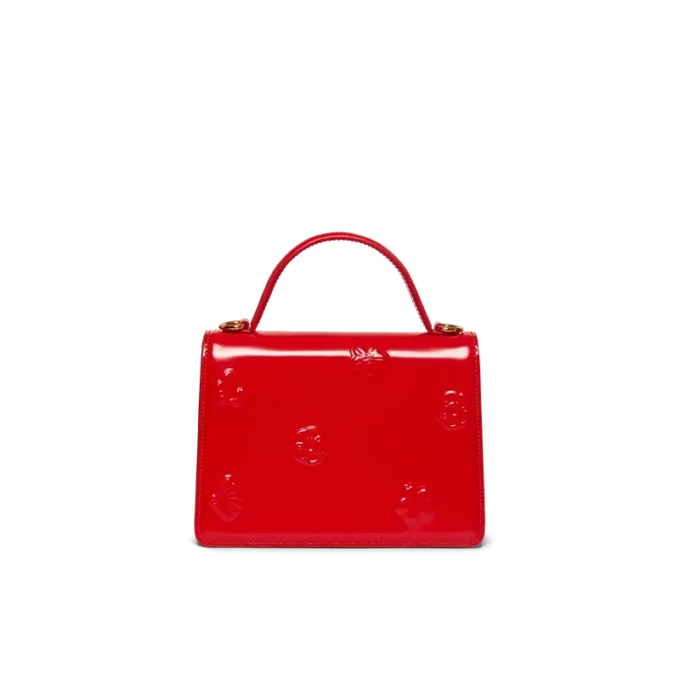 Mini sac Jeanne à emblèmes rouges Mini sac Jeanne à emblèmes rouges