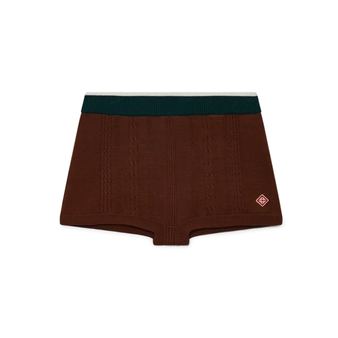 Mini-short en maille torsadée Mini-short en maille torsadée