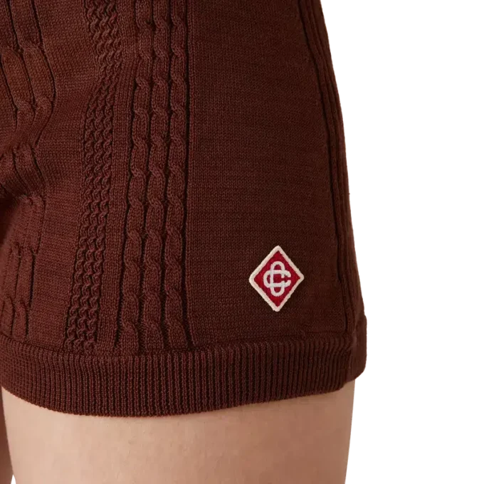 Mini-short en maille torsadée Mini-short en maille torsadée