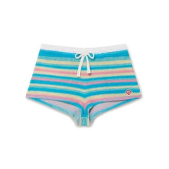Mini-short en tissu éponge à rayures