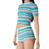 Mini-short en tissu éponge à rayures Mini-short en tissu éponge à rayures