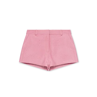 Mini-Shorts en cuir gaufré