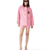 Mini-Shorts en cuir gaufré