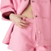Mini-Shorts en cuir gaufré