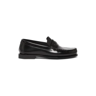 Mocassins en cuir noir pour homme