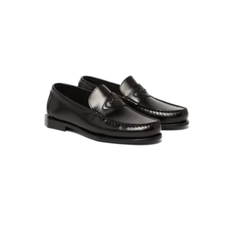 Mocassins en cuir noir pour homme