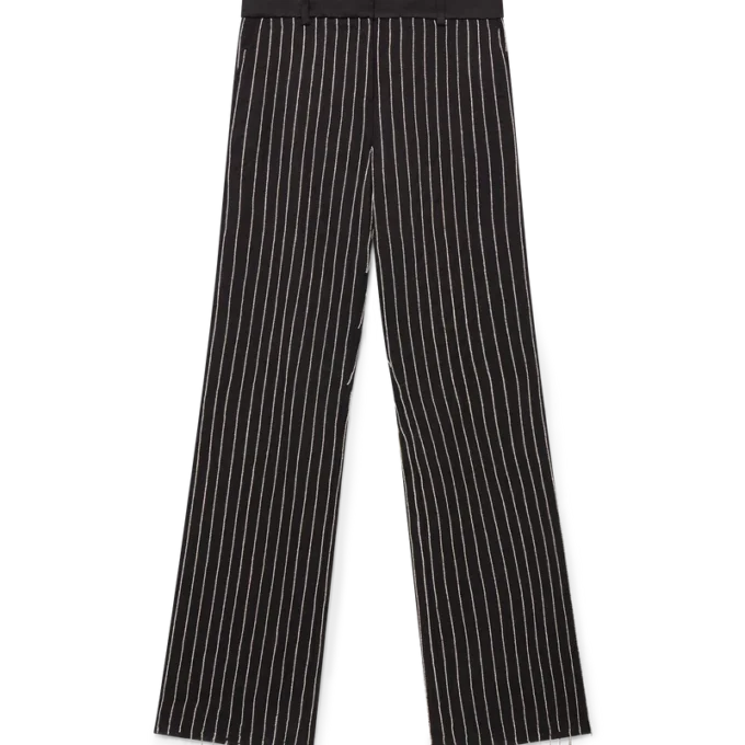 Pantalon ajusté orné de cristaux Pantalon ajusté orné de cristaux