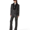 Pantalon ajusté orné de cristaux Pantalon ajusté orné de cristaux