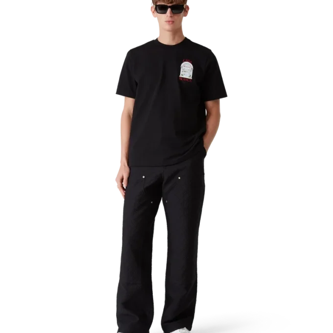 Pantalon cargo en jacquard