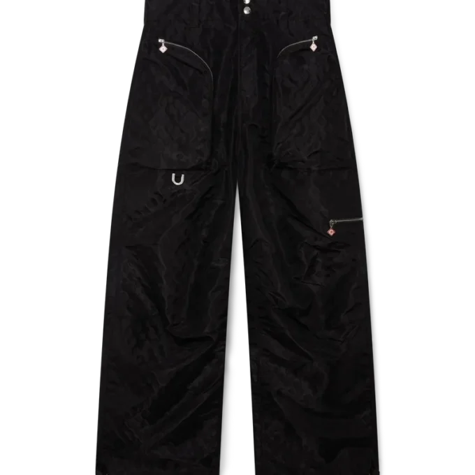 Pantalon cargo en jacquard de nylon