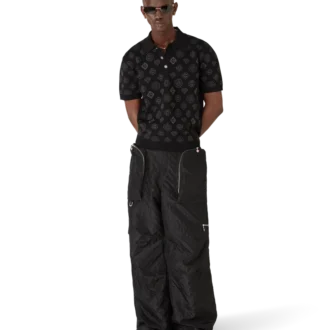 Pantalon cargo en jacquard de nylon