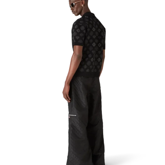 Pantalon cargo en jacquard de nylon
