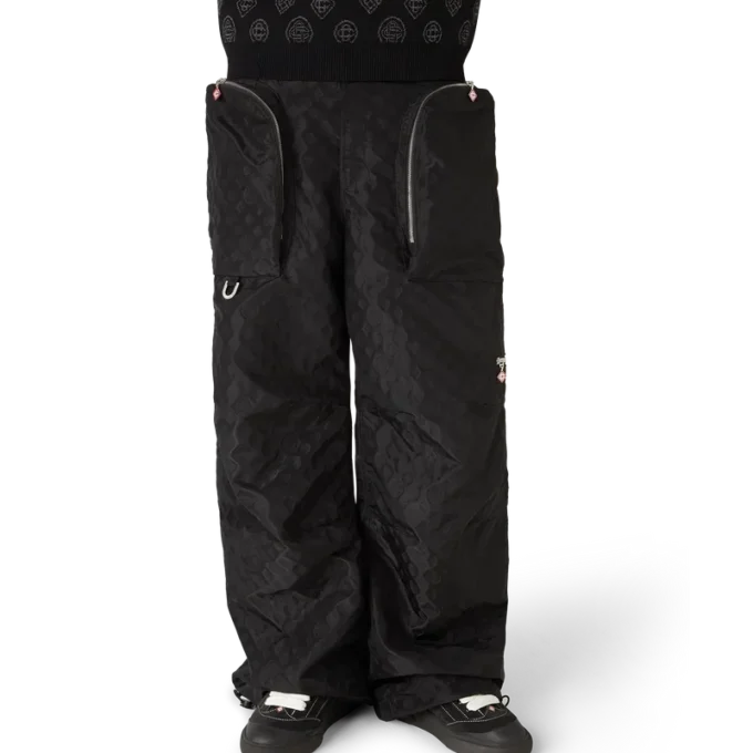 Pantalon cargo en jacquard de nylon