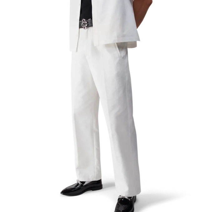 Pantalon chino blanc Monogram