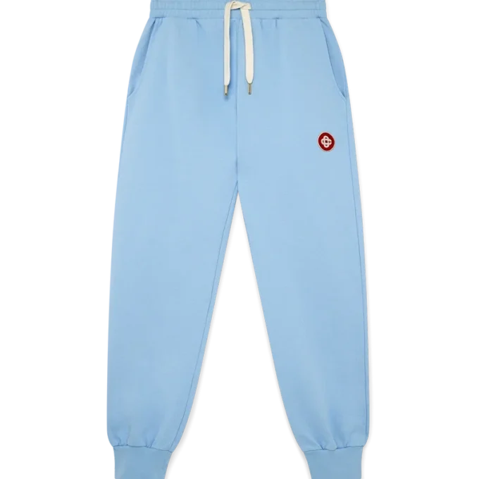 Pantalon de survêtement avec patch logo bleu