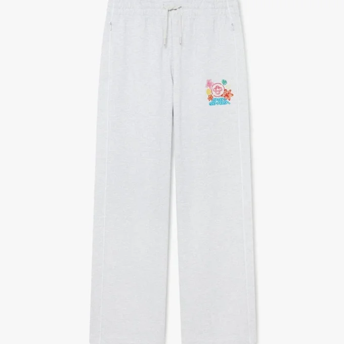 Pantalon de survêtement court gris brodé Pantalon de survêtement court gris brodé