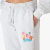 Pantalon de survêtement court gris brodé Pantalon de survêtement court gris brodé