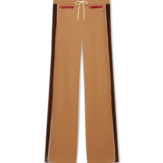 Pantalon de survêtement à empiècements en chenille